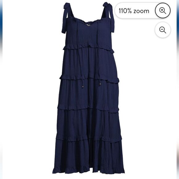 Altar'd State Tiered Maxi Dress in Navy Blue Size M - Picture 1 of 14